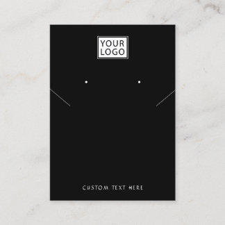 Cartão De Visita Adicionar logotipo Monitor de colar preto no joelh