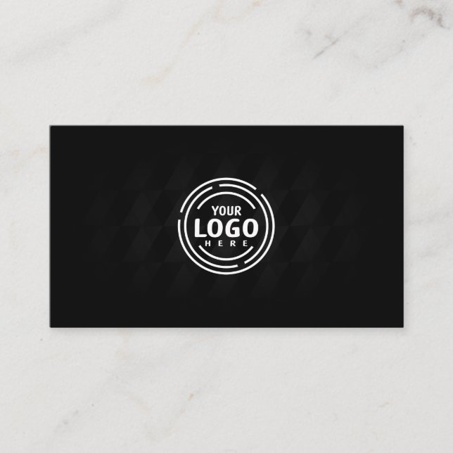 Cartão De Visita Adicionar logotipo personalizado preto (Frente)