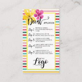 Cartão De Visita ADICIONAR O APLICATIVO DE decalque DO LOGOTIPO CAR