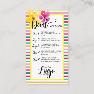 Cartão De Visita ADICIONAR O APLICATIVO DE decalque DO LOGOTIPO CAR