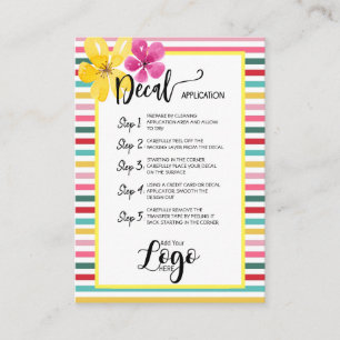 Cartão De Visita ADICIONAR O APLICATIVO DE decalque DO LOGOTIPO CAR