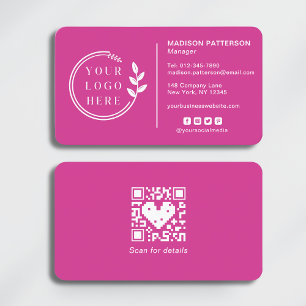 Cartão De Visita Adicionar seu logotipo Mídia social Código QR Corp