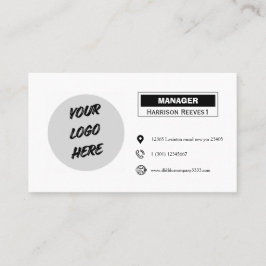 Cartão De Visita Adicione o logotipo da sua empresa, ícones persona
