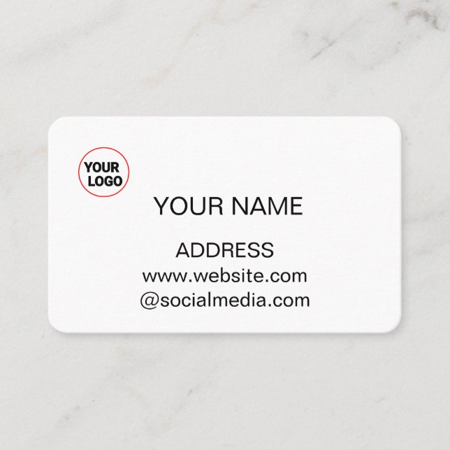 Cartão de visita adicione os detalhes do logotipo (Frente)