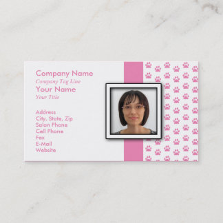 Cartão De Visita ADICIONE SEU impressão da pata da preparação do