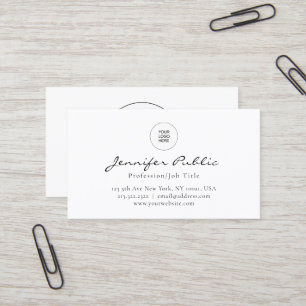 Cartão De Visita Adicione seu logotipo aqui moderno e elegante, sim