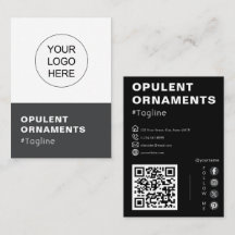 Adicione seu logotipo e código QR Chic moderno