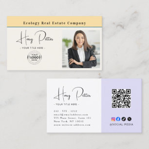 Cartão De Visita Adicione seu logotipo e foto Agente
