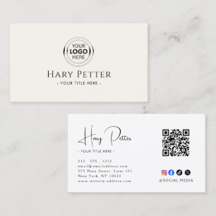 Cartão De Visita Adicione Seu Logotipo & Foto Agente