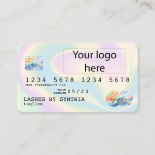 Cartão De Visita adicione seu logotipo Holograph Modern Credit Card