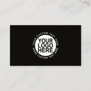 Cartão De Visita Adicione Seu Logotipo Moderno Branco e Kraft