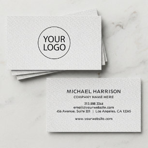 Cartão De Visita Adicione seu logotipo personalizado círculo modern
