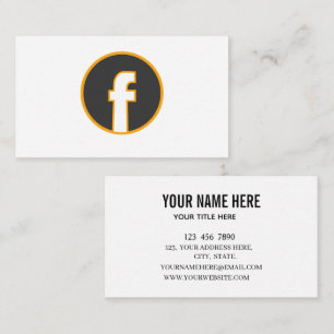 Cartão De Visita Adicione seu logotipo personalizado círculo profis