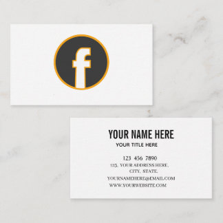 Cartão De Visita Adicione seu logotipo personalizado círculo profis