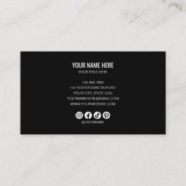Cartão De Visita Adicione seu logotipo personalizado círculo profis