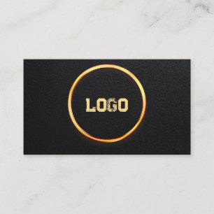 Cartão De Visita Adicione seu logotipo personalizado círculo profis