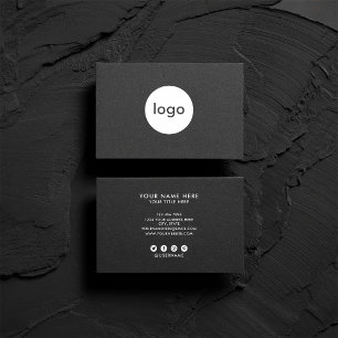 Cartão De Visita Adicione seu logotipo personalizado círculo profis
