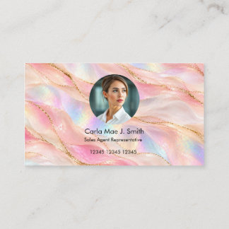 Cartão De Visita Adicione seu logotipo personalizado moderno rosa m