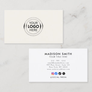 Cartão De Visita Adicione seu logotipo personalizado profissional