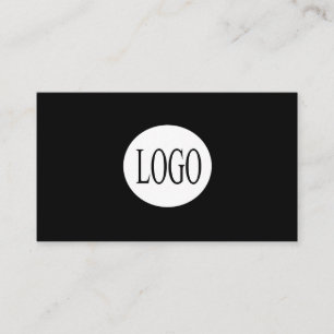 Cartão De Visita Adicione Seu Logotipo Simples Profissional Preto