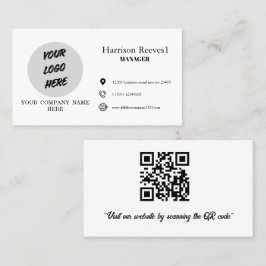 Cartão De Visita Adicione seus próprios ícones personalizados logo 