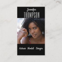 Cartão De Visita Adicione sua foto, Atriz, Cantor, Modelo