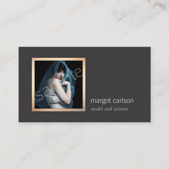 Cartão De Visita Adicione Sua Fotografia Fotográfica Fotográfica Fo (Frente)