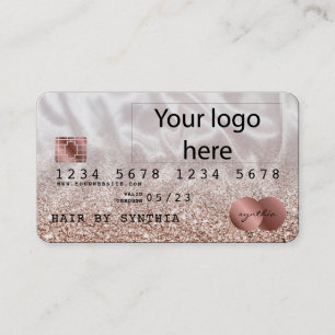 Cartão De Visita Adicione sua placa de crédito de logotipo Glitor D