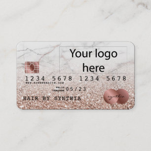 Cartão De Visita Adicione sua placa de crédito de logotipo Glitor D