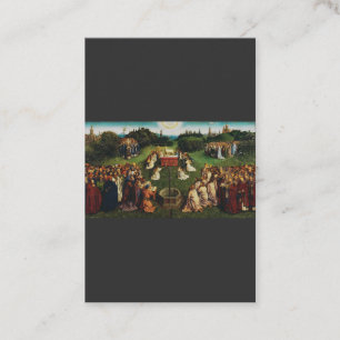 Cartão De Visita Adoração do Cordeiro Místico de Jan van Eyck Arte
