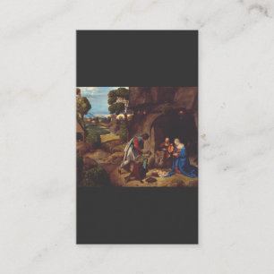 Cartão De Visita Adoração dos Pastores por Giorgione