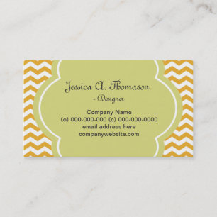 Cartão De Visita Adorável, elegante, cromo amarelo moderno