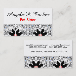 Cartão De Visita Adoro Gatos Pretos Caleidoscópio