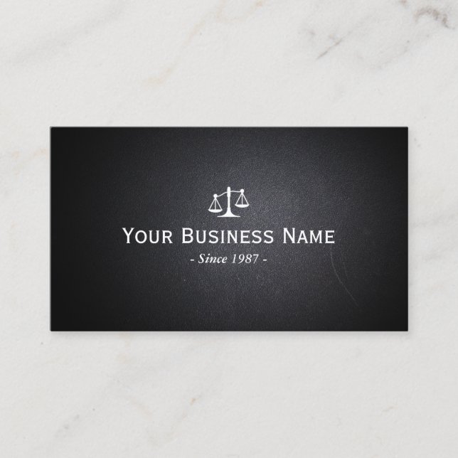 Cartão De Visita Advogado Advogado-Advogado Dark Leather Profession (Frente)