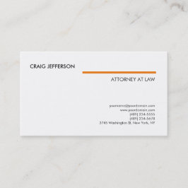 Cartão De Visita Advogado Advogado Moderno da White Orange Consulta