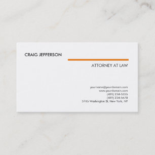 Cartão De Visita Advogado Advogado Moderno da White Orange Consulta
