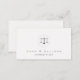 Cartão De Visita Advogado-Advogado Simples e Elegante Escala de Jus (Frente/Verso)