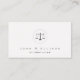 Cartão De Visita Advogado-Advogado Simples e Elegante Escala de Jus (Frente)