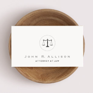 Cartão De Visita Advogado-Advogado Simples e Elegante Escala de Jus