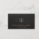 Cartão De Visita Advogado Black Linen Olha Escalas de Justiça (Frente/Verso)