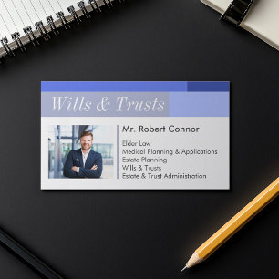 Cartão De Visita Advogado Da Empresa De Direito Wills & Trusts