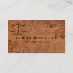 Cartão De Visita Advogado de Couro Embossed