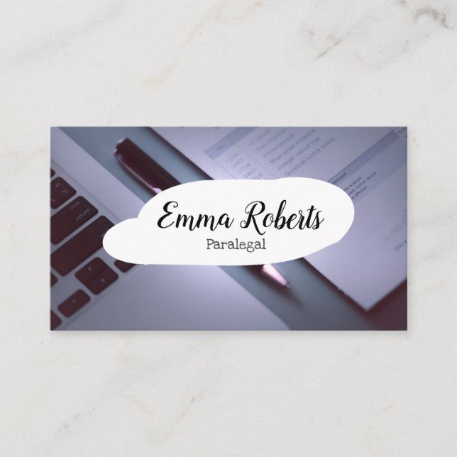 Cartão De Visita Advogado de Direito Cor-de-Rosa (Frente)