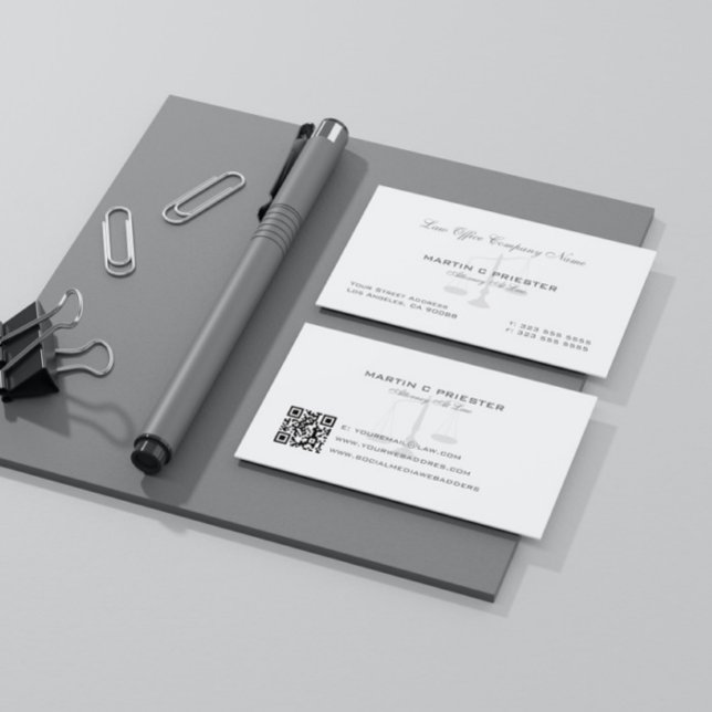 Cartão De Visita Advogado De Direito, Marca D'Água Da Escala Da Jus (Criador carregado)