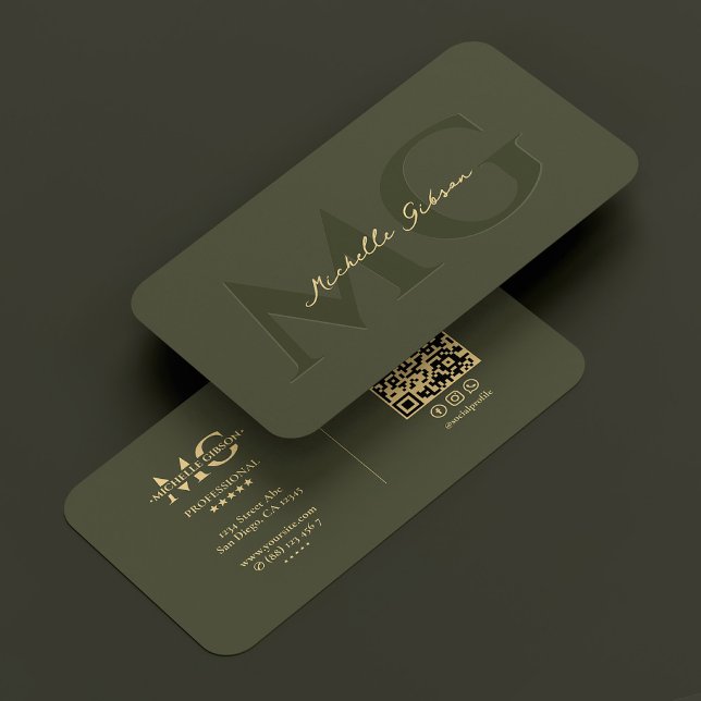 Cartão De Visita Advogado de Direito Notário Moderno, Monograma Ver (Modern Notary Law Firm Attorney Monogram Green Business Card
)