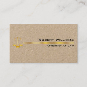 Cartão De Visita Advogado De Direito Profissional Simples Dourado J
