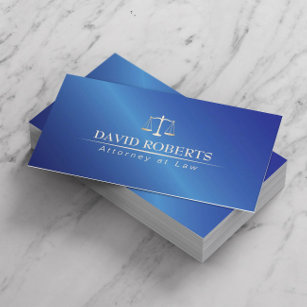 Cartão De Visita Advogado de Lei Blue