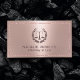 Cartão De Visita Advogado de Lei Moderna Rosa Dourada (Criador carregado)
