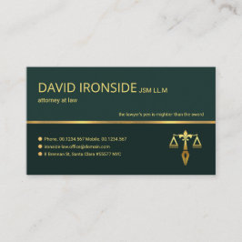 Cartão De Visita Advogado de Linha Dourada Retroprofissional