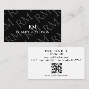 Cartão De Visita Advogado de Mídia Social Código QR Moderno Minimal